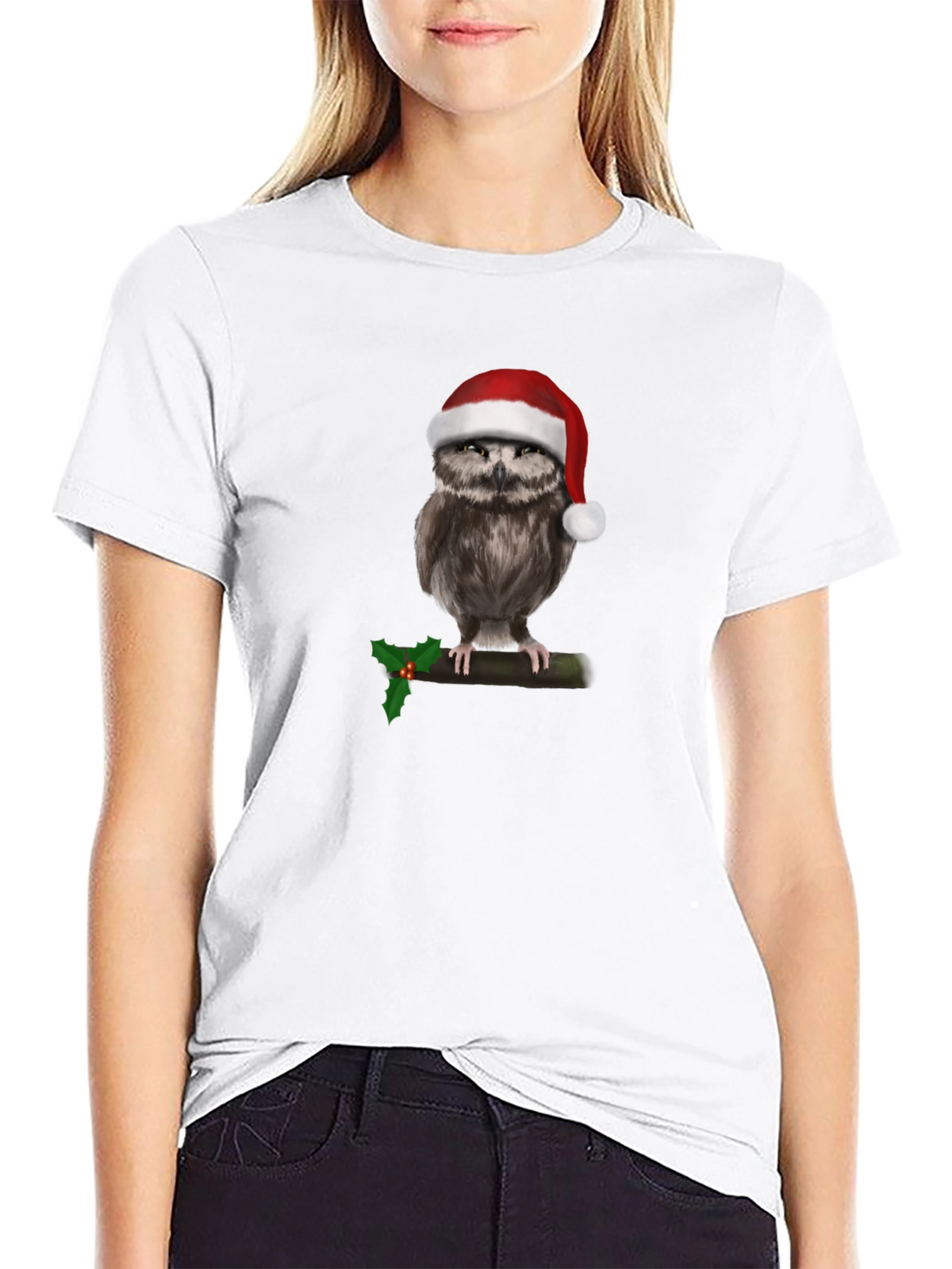 Festive Owl Christmas T-Shirt