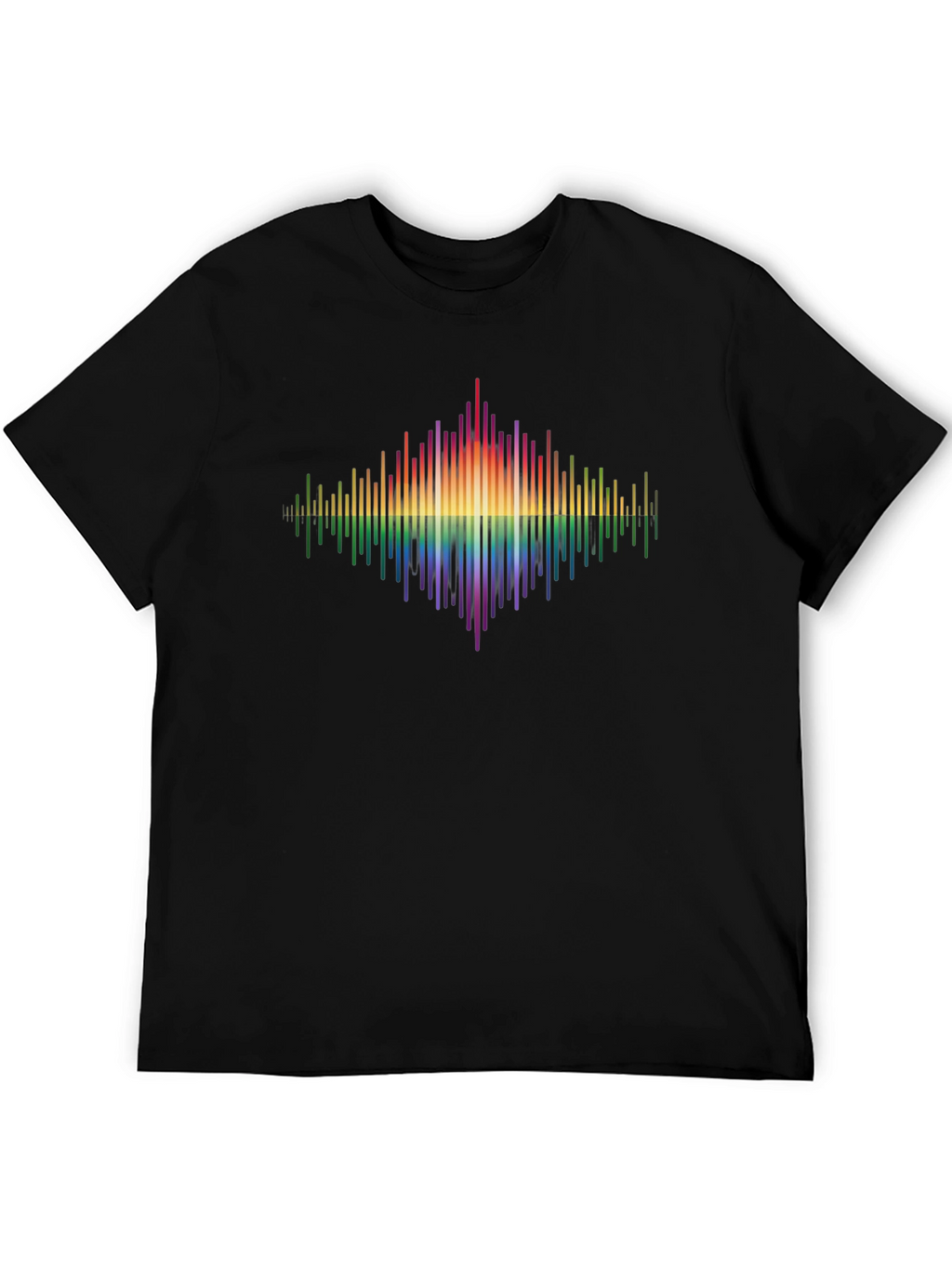 Rainbow Spectrum Graphic Tee - Black