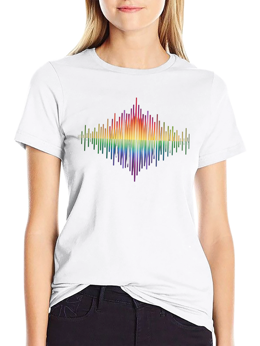 Rainbow Spectrum Graphic Tee - Black