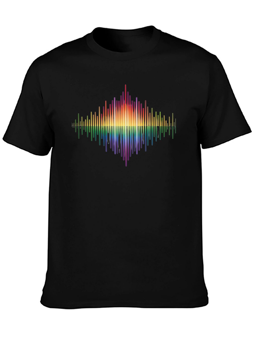 Rainbow Spectrum Graphic Tee - Black