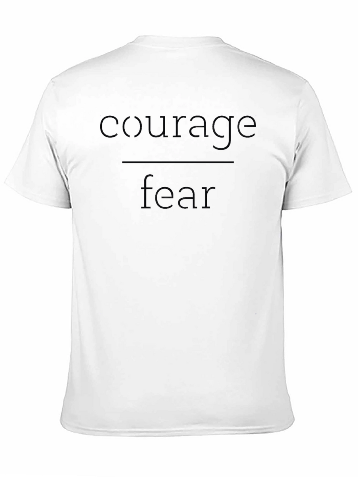 Courage Over Fear Black Graphic T-Shirt