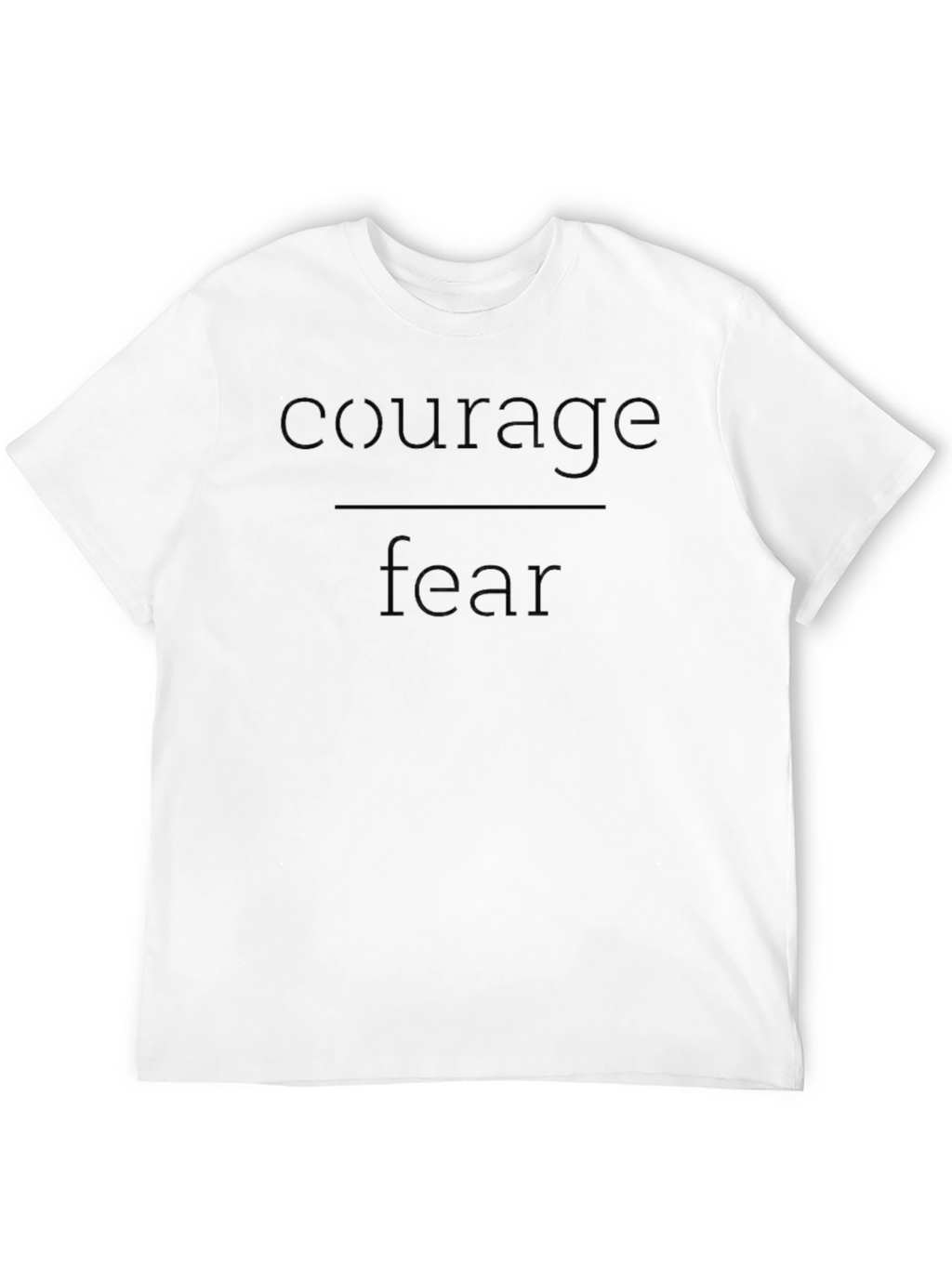 Courage Over Fear Black Graphic T-Shirt