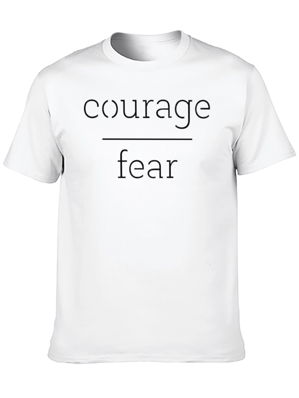Courage Over Fear Black Graphic T-Shirt