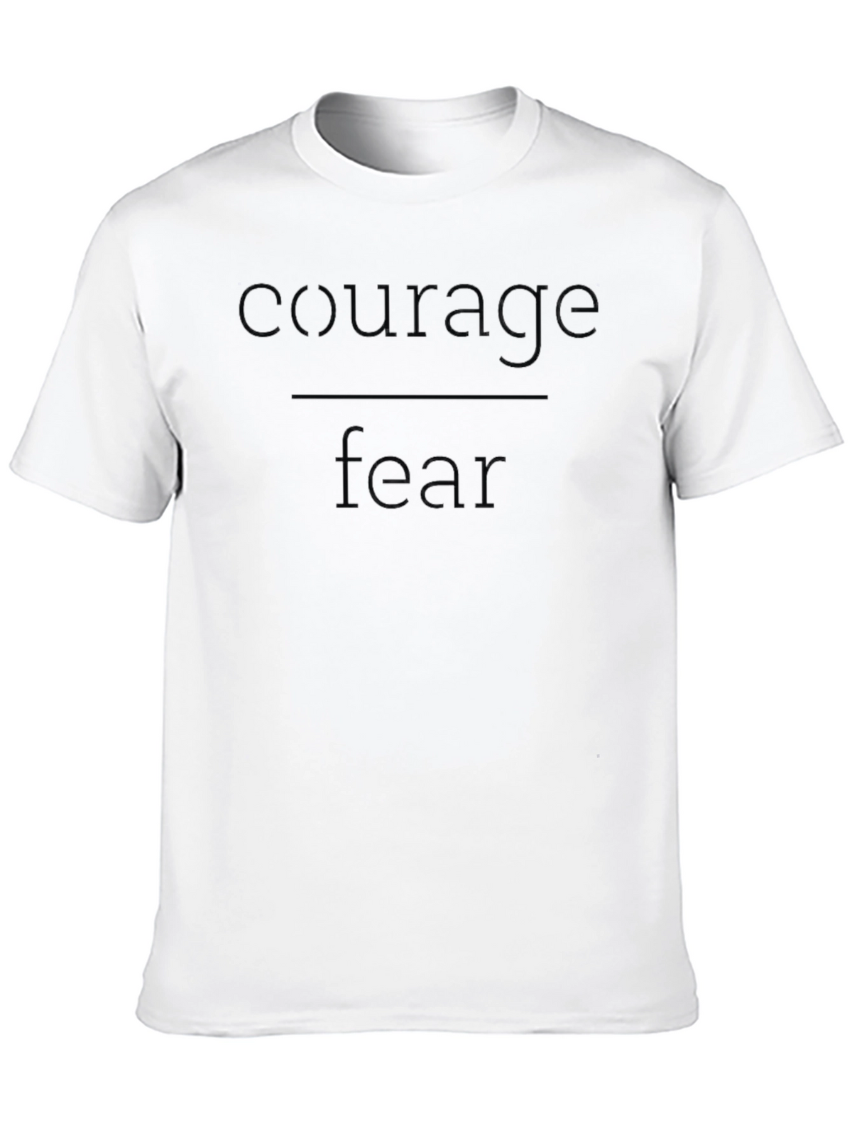 Courage Over Fear Black Graphic T-Shirt