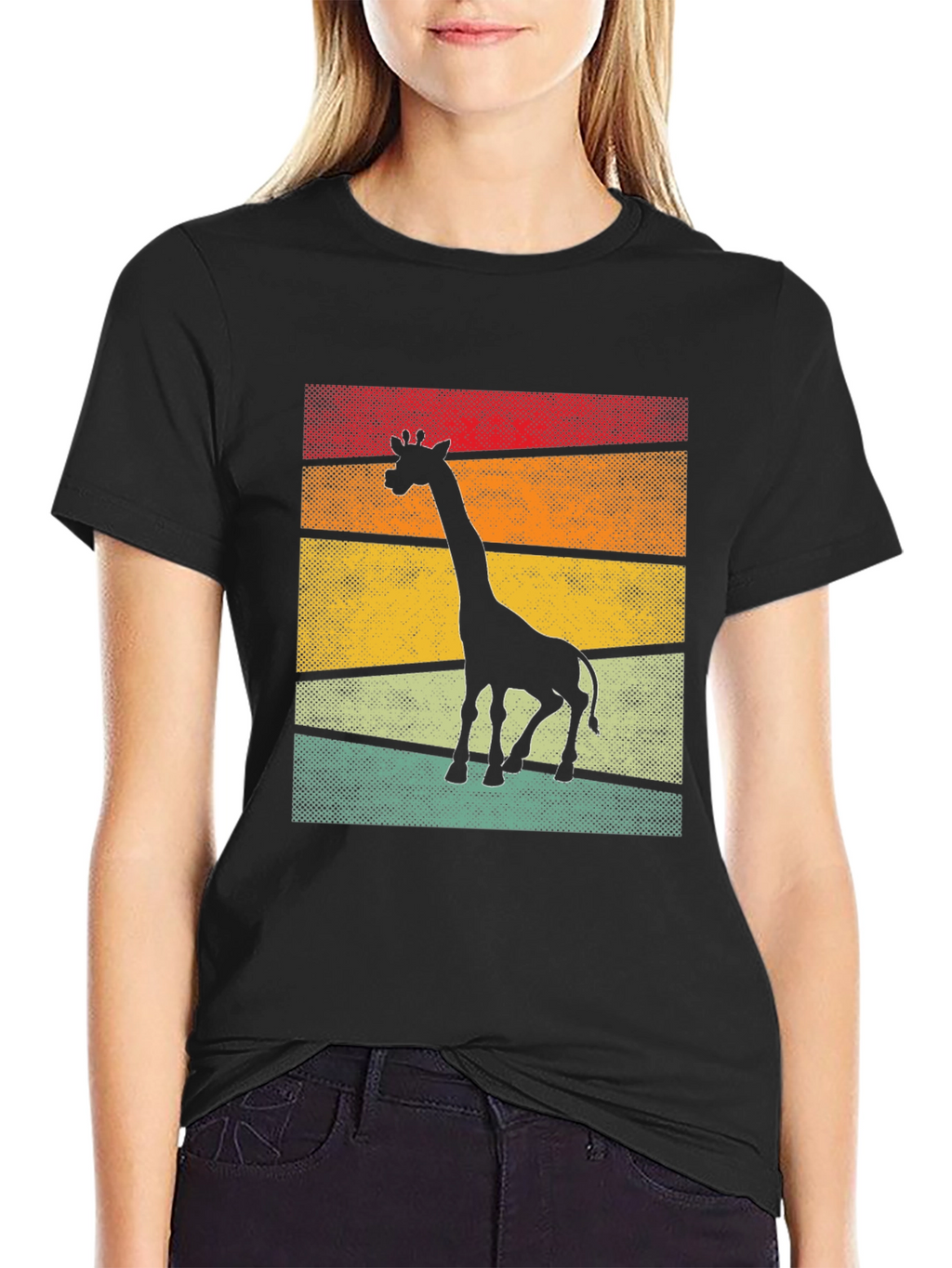 Retro Giraffe Silhouette T-Shirt