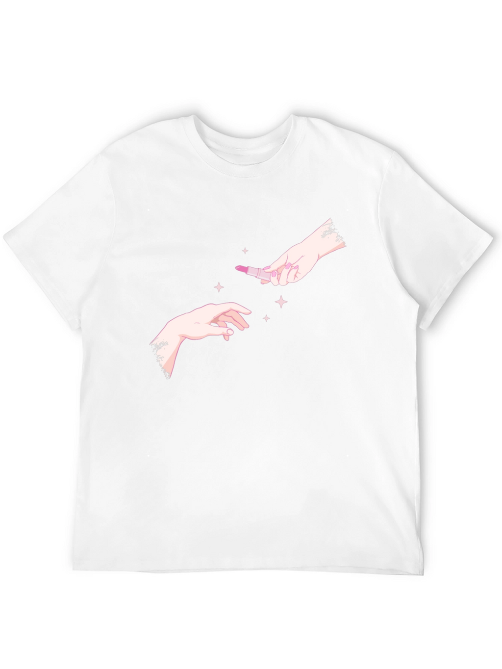Hands & Lipstick Black T-Shirt