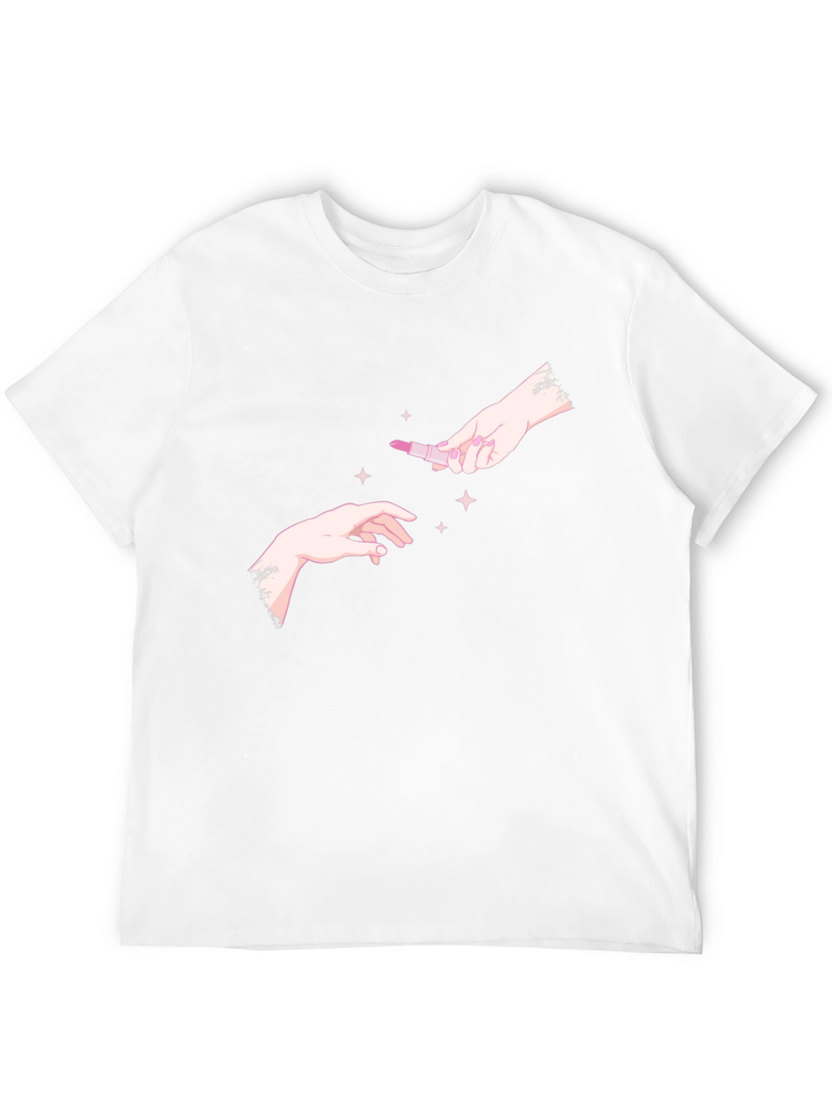 Hands & Lipstick Black T-Shirt