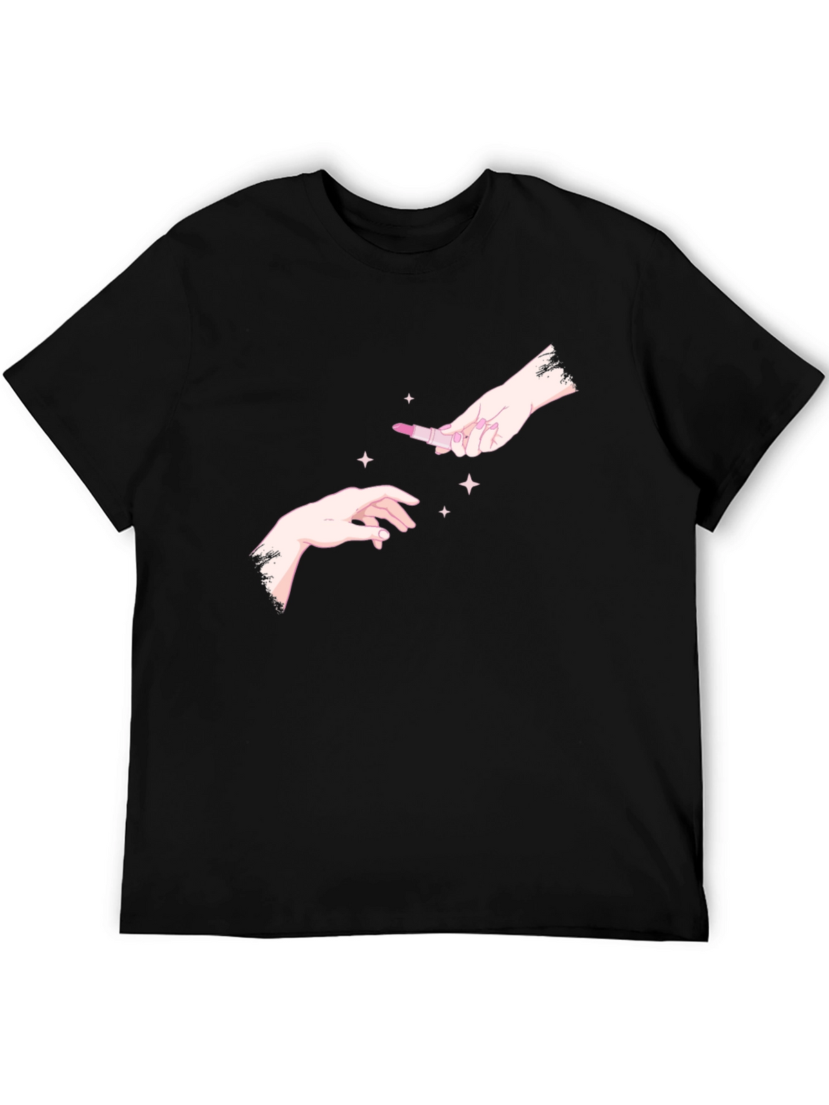 Hands & Lipstick Black T-Shirt