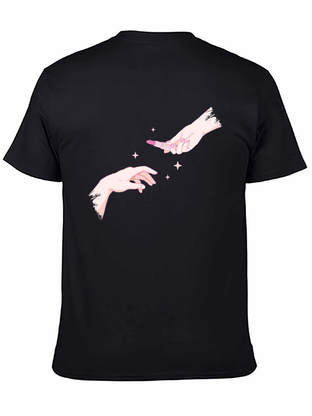 Hands & Lipstick Black T-Shirt
