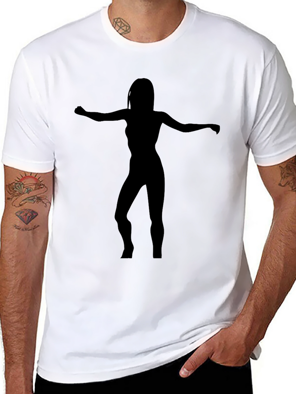 Silhouette Dancer Black T-Shirt
