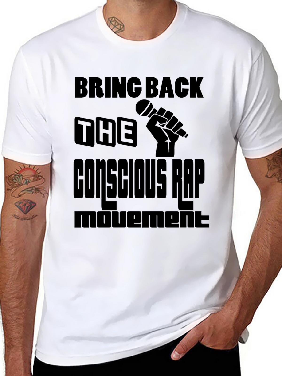 Conscious Rap Movement Black T-Shirt