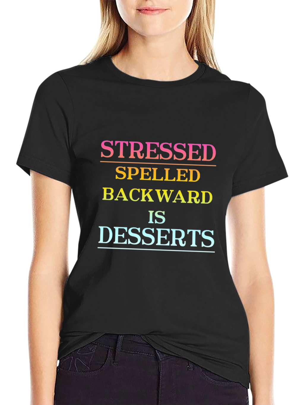 Stressed Spelled Backwards Dessert Tee