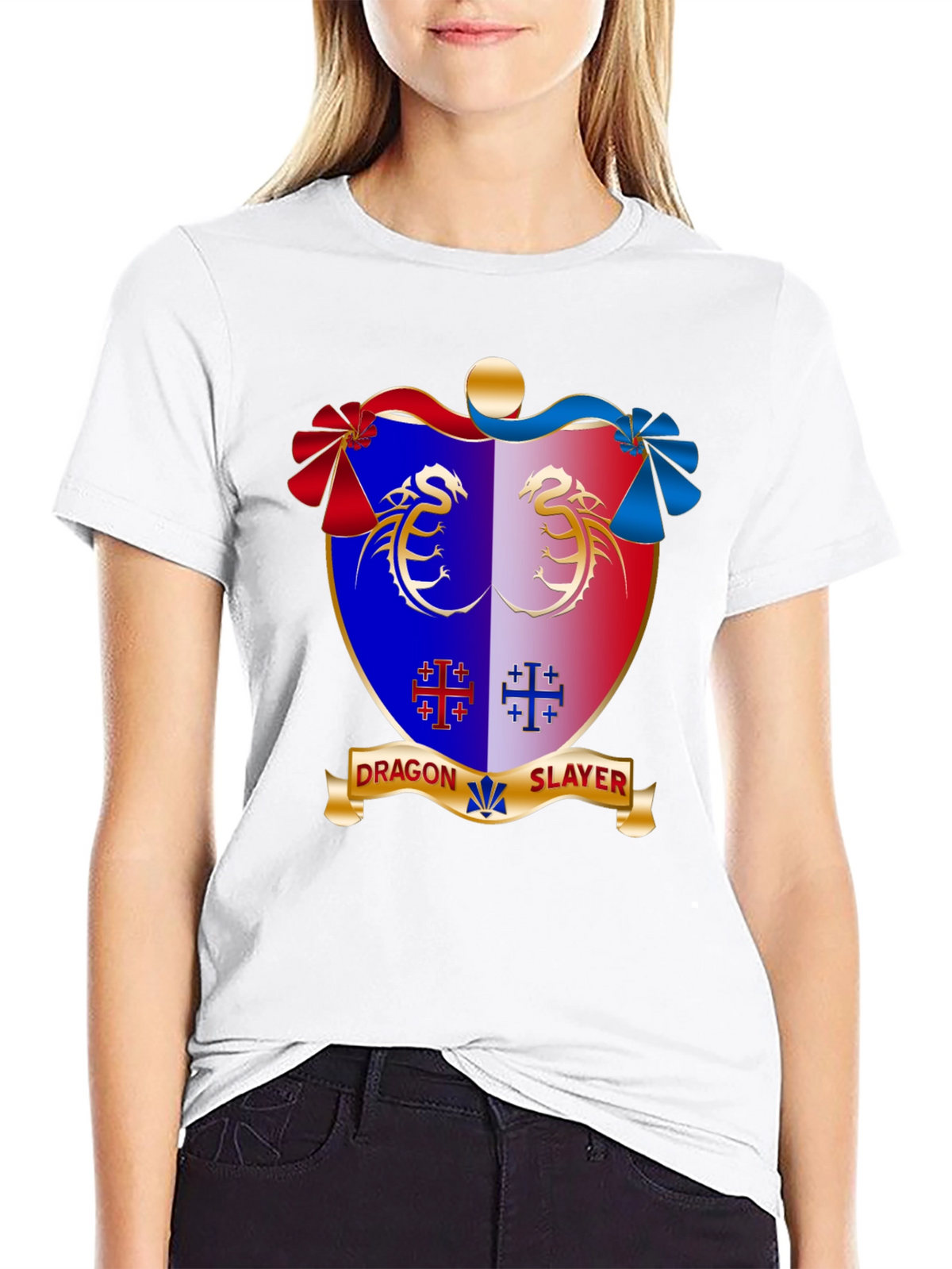 Dragon Slayer Crest Black T-Shirt