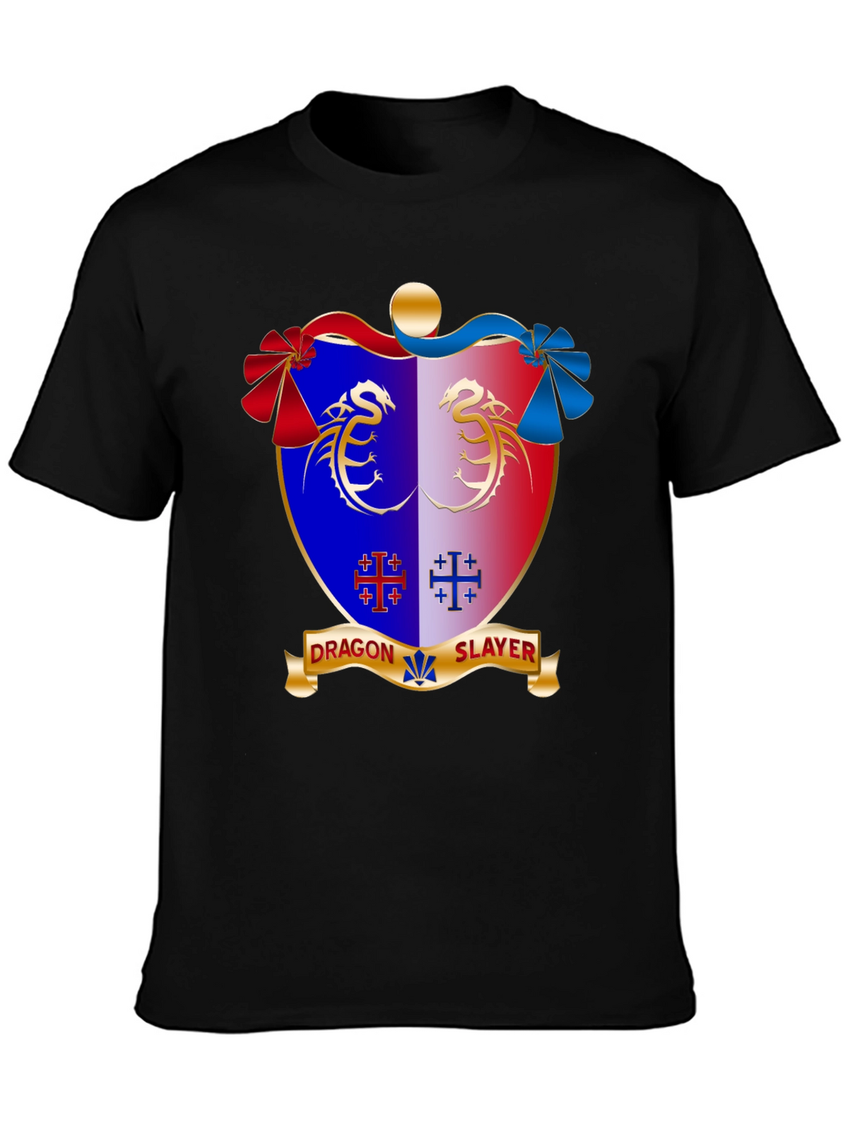 Dragon Slayer Crest Black T-Shirt