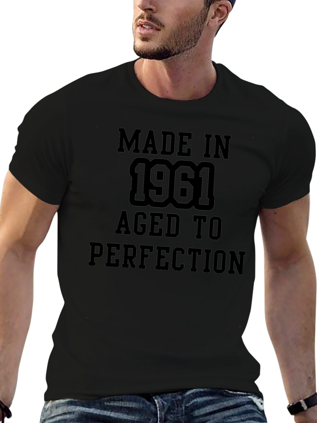 Made in 1961 Aged to Perfection Black T-Shirt