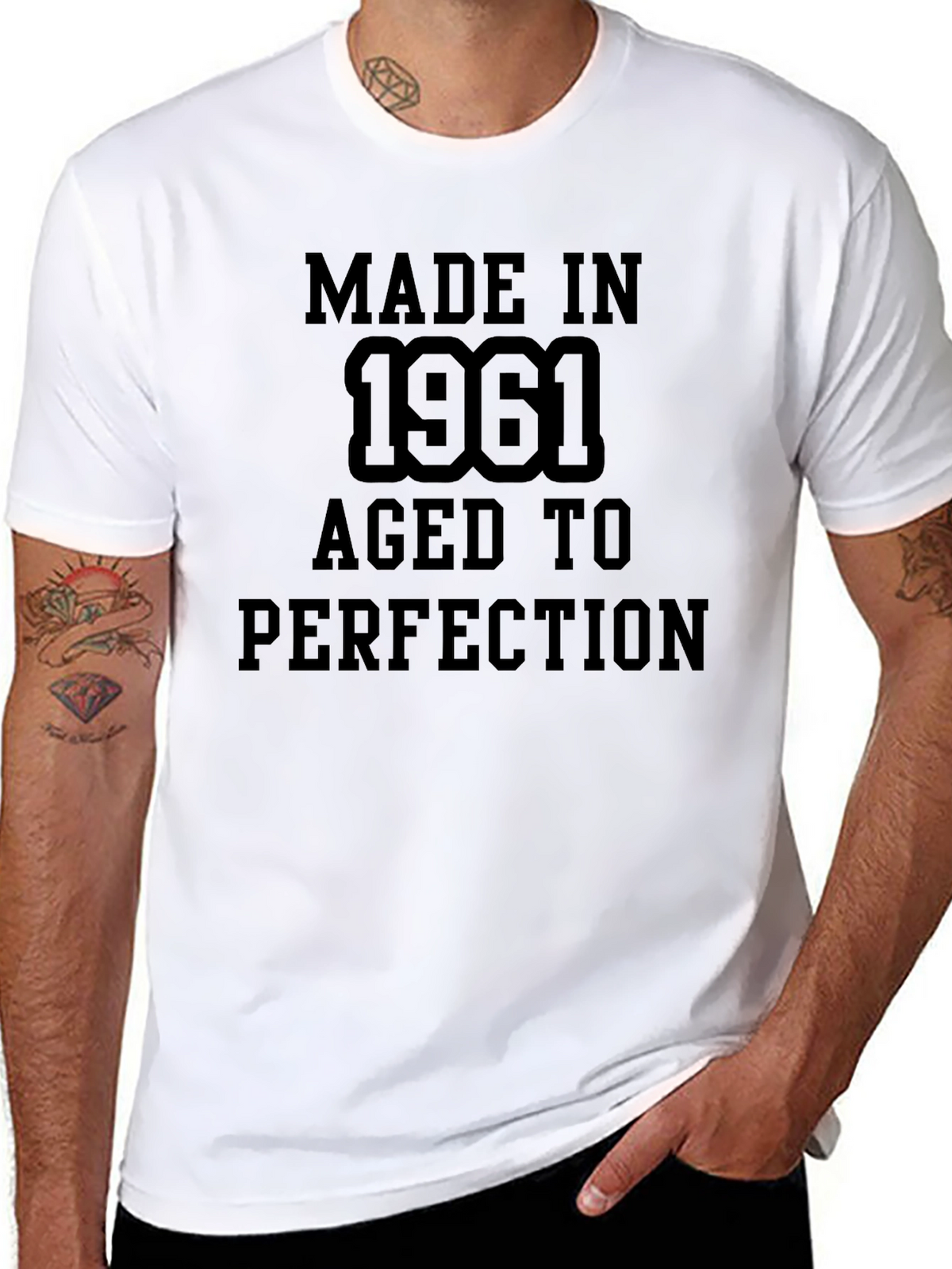 Made in 1961 Aged to Perfection Black T-Shirt