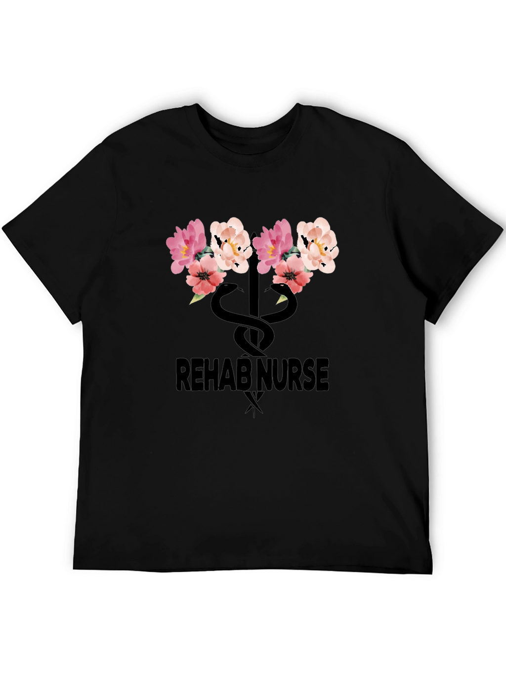Rehab Nurse Floral Snake T-Shirt