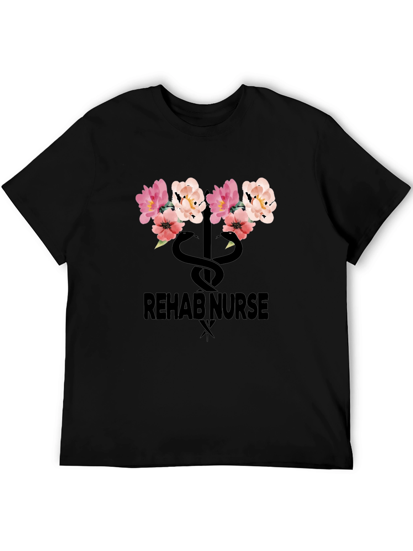 Rehab Nurse Floral Snake T-Shirt