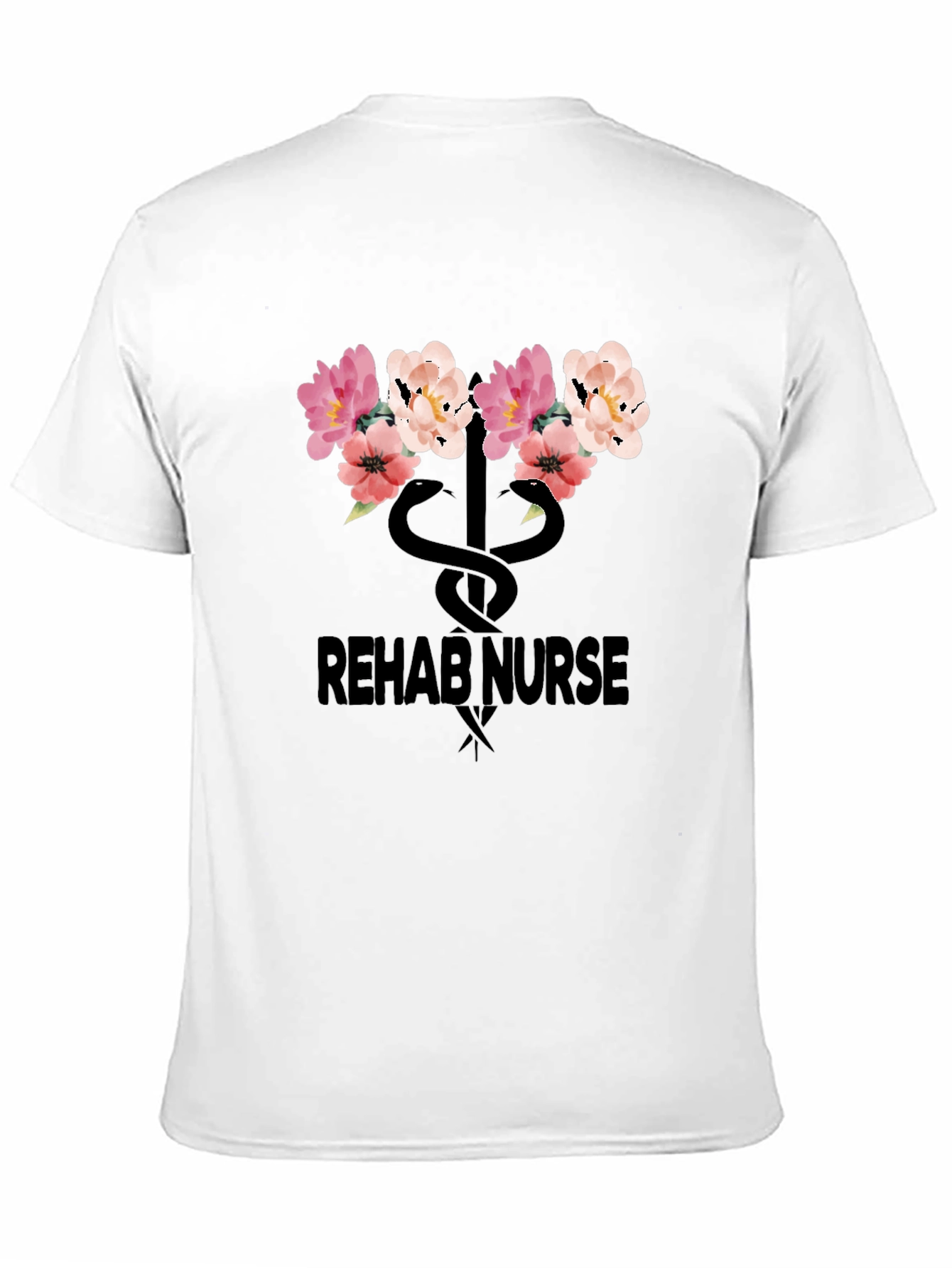 Rehab Nurse Floral Snake T-Shirt