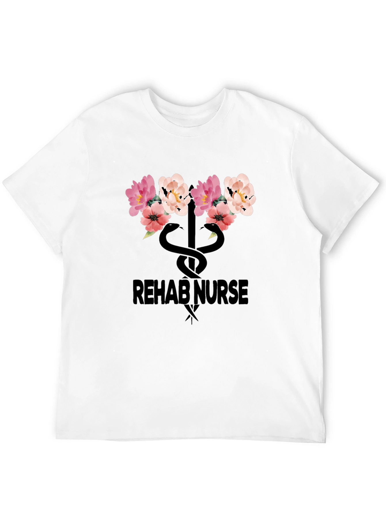 Rehab Nurse Floral Snake T-Shirt