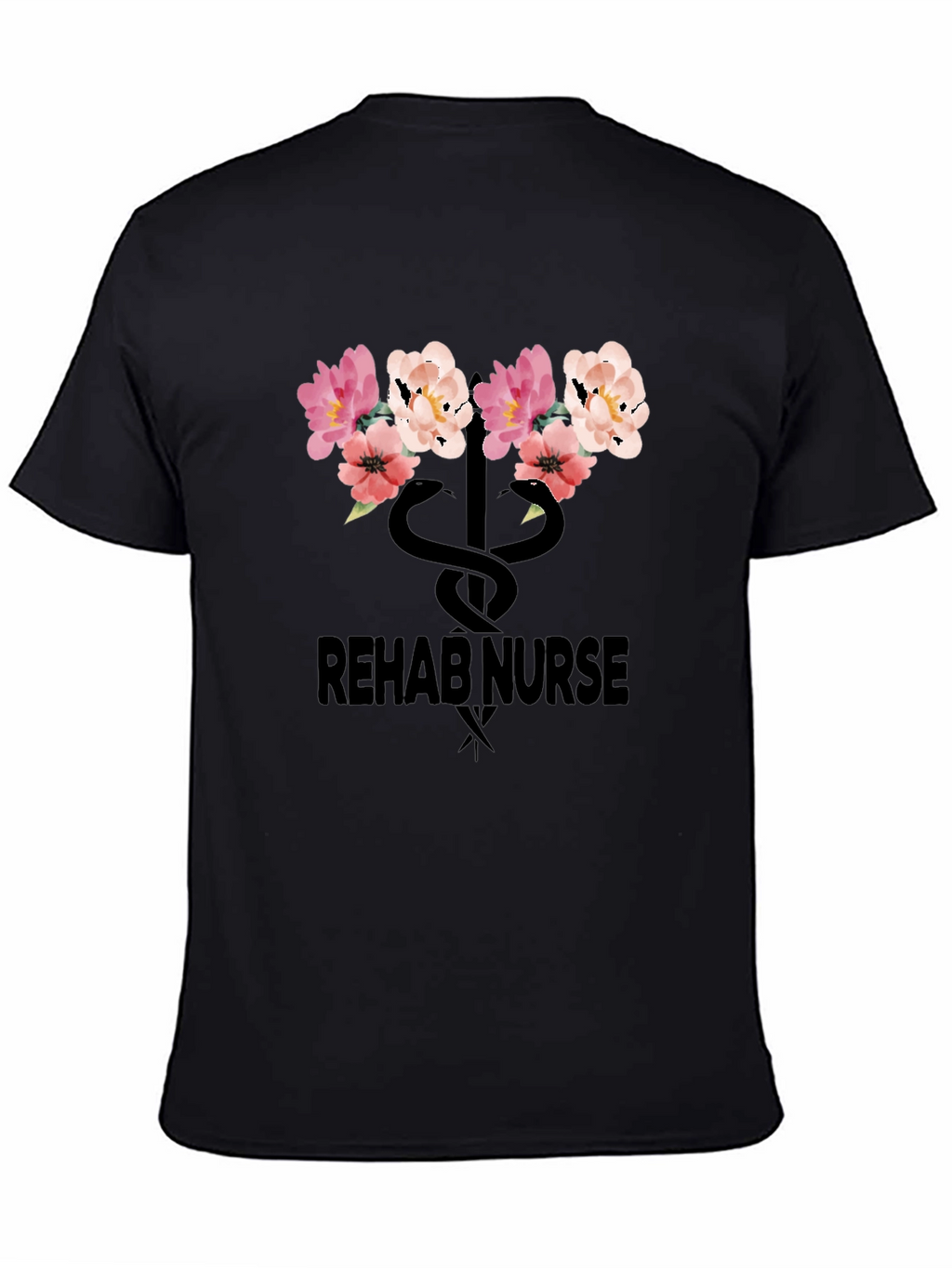 Rehab Nurse Floral Snake T-Shirt
