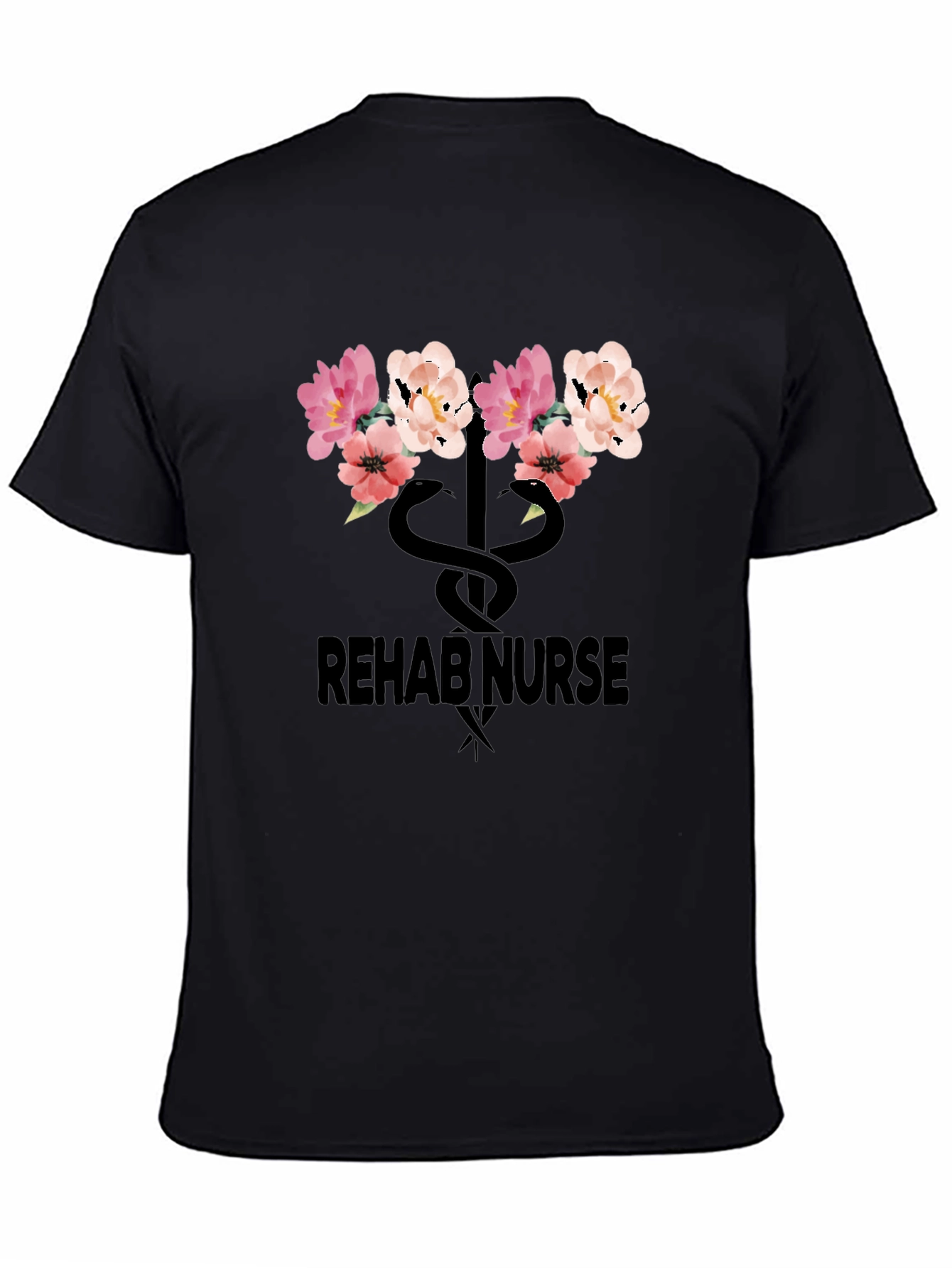 Rehab Nurse Floral Snake T-Shirt