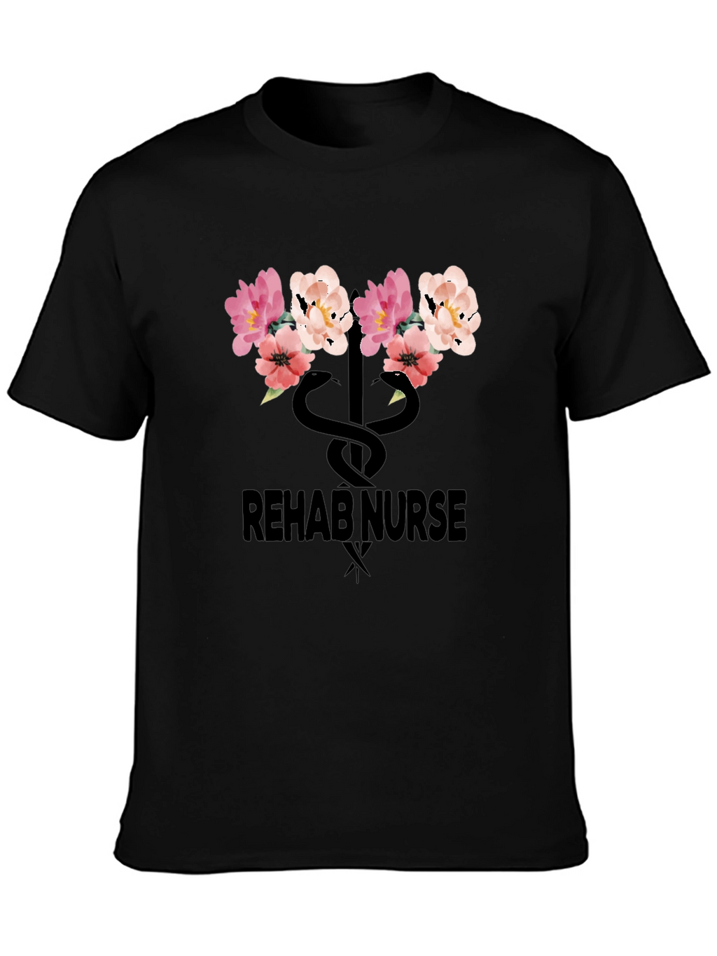 Rehab Nurse Floral Snake T-Shirt