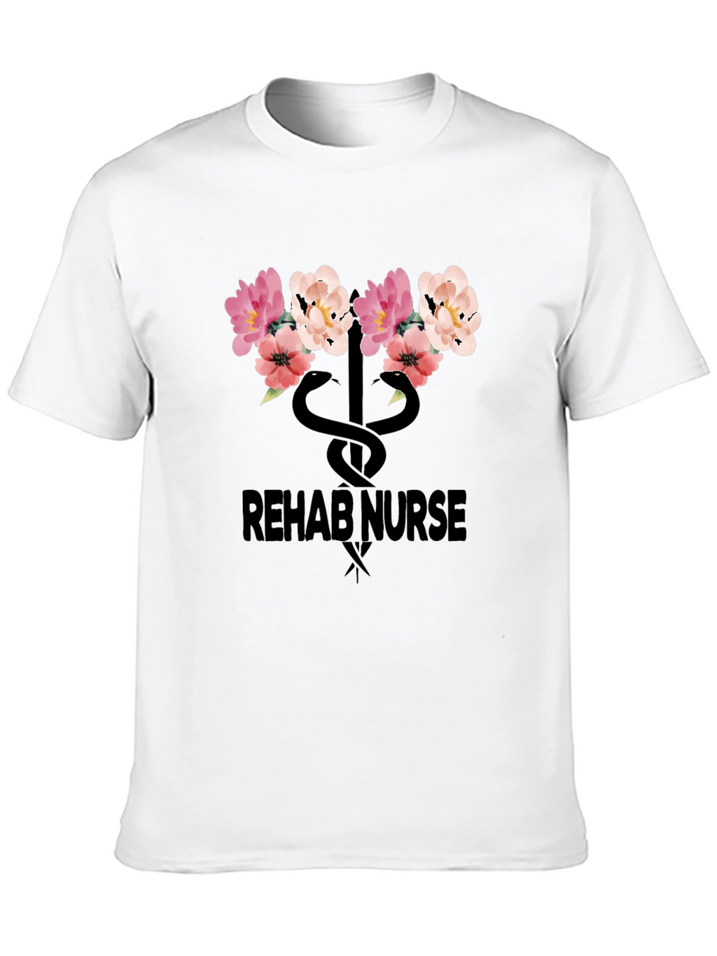 Rehab Nurse Floral Snake T-Shirt