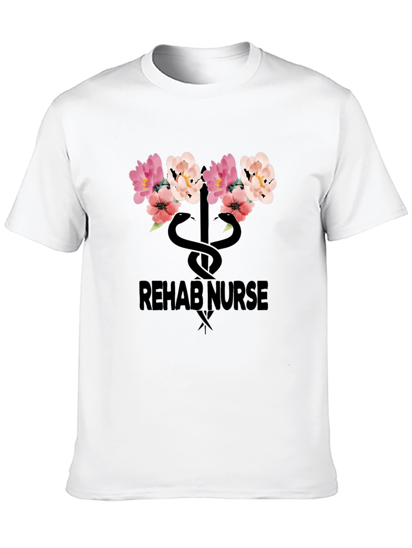 Rehab Nurse Floral Snake T-Shirt