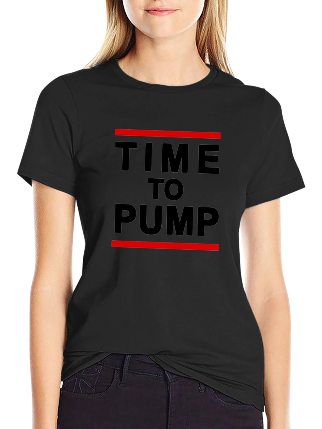 Time to Pump Black Graphic Tee