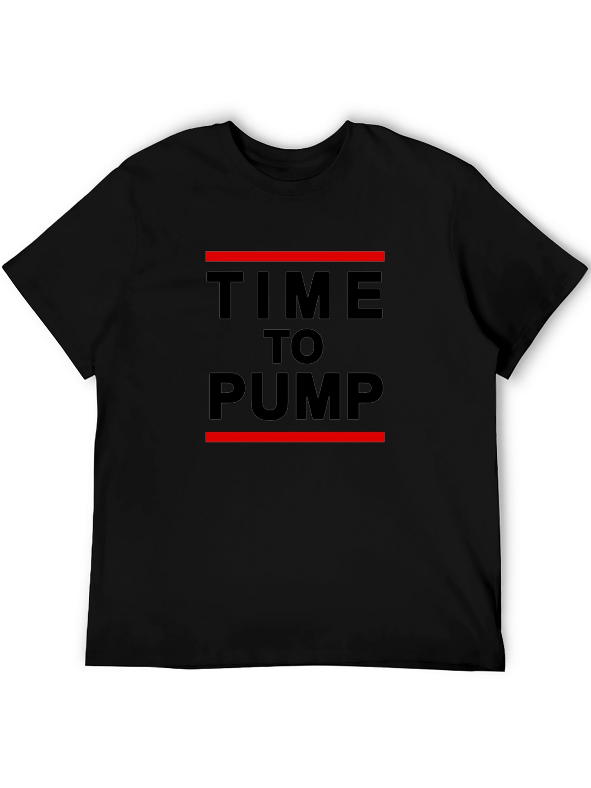 Time to Pump Black Graphic Tee