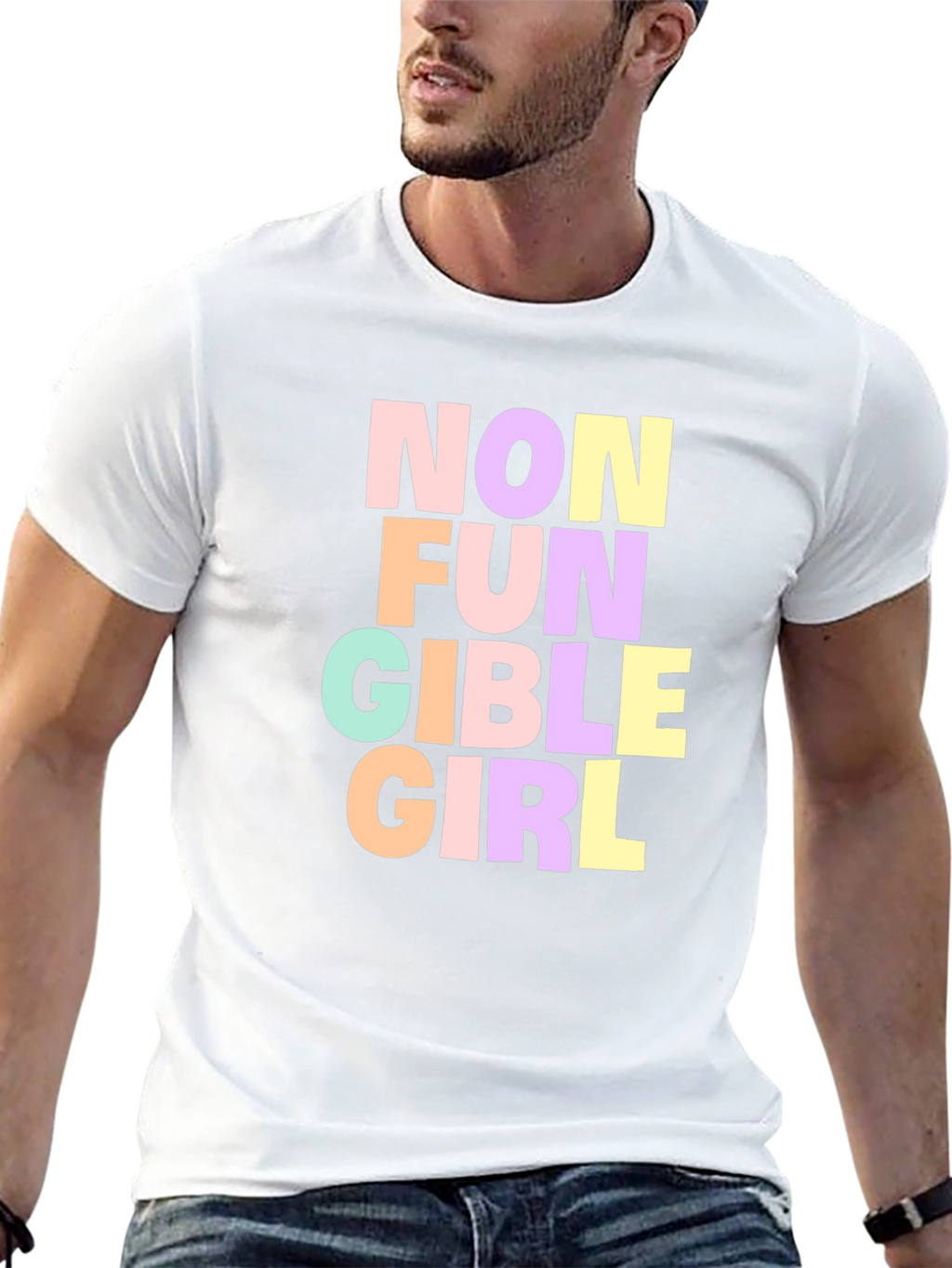 Non Fungible Girl T-Shirt - Black Graphic Tee