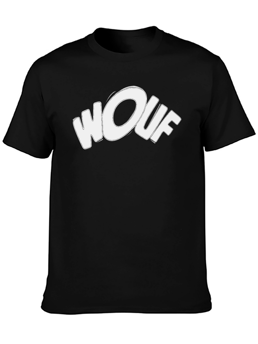 Wouf Graphic Tee - Stylish Black Cotton T-Shirt