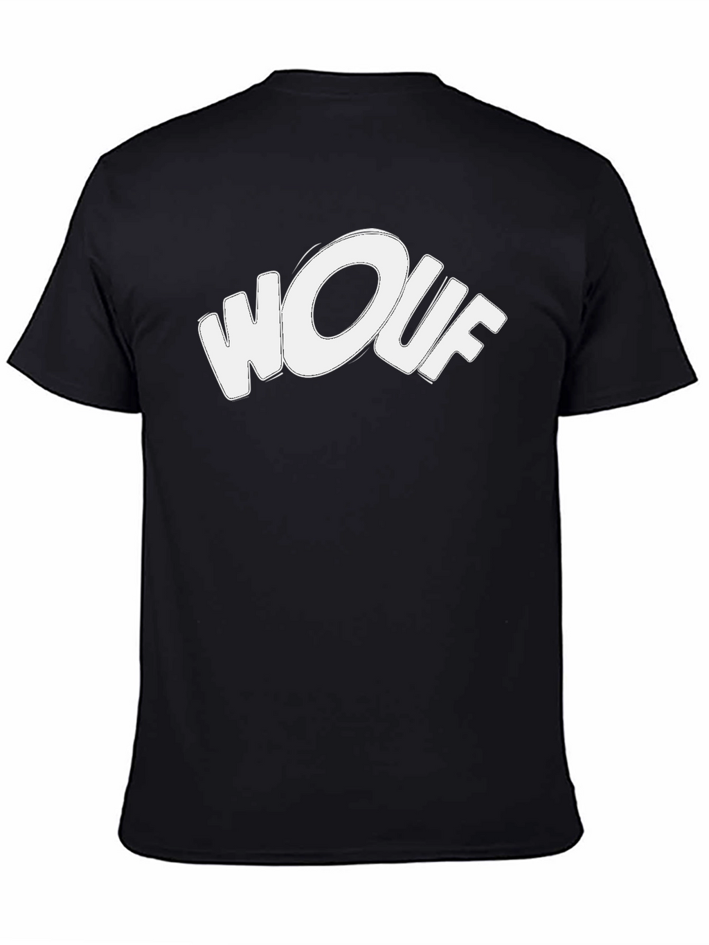Wouf Graphic Tee - Stylish Black Cotton T-Shirt