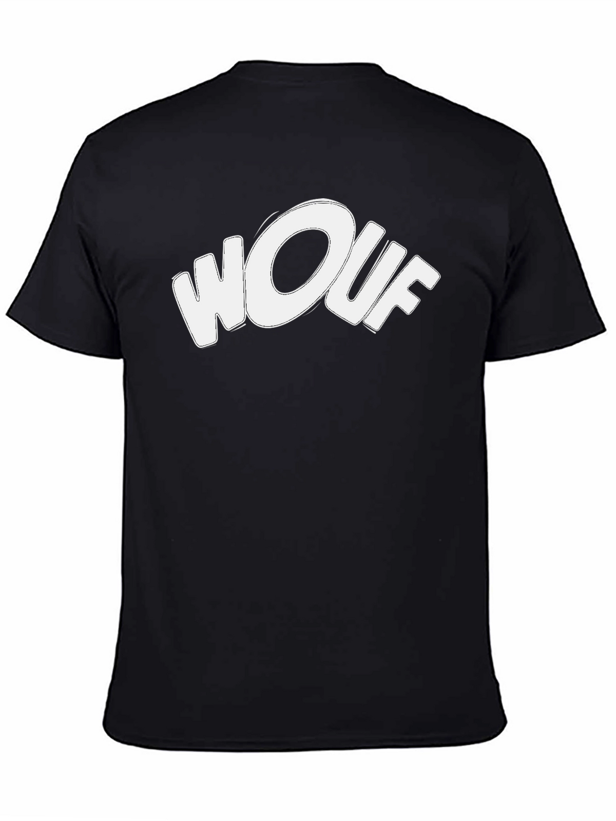 Wouf Graphic Tee - Stylish Black Cotton T-Shirt