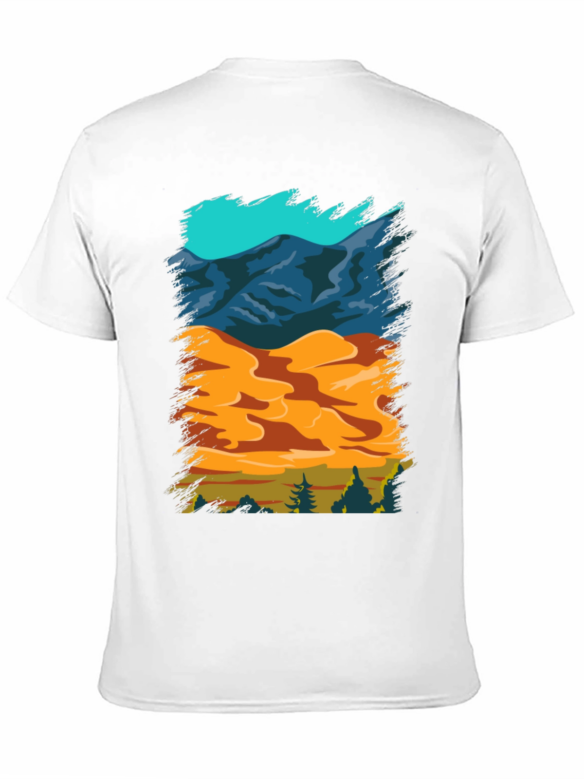 Nature Scene Graphic Tee - Mountain Sand Forest