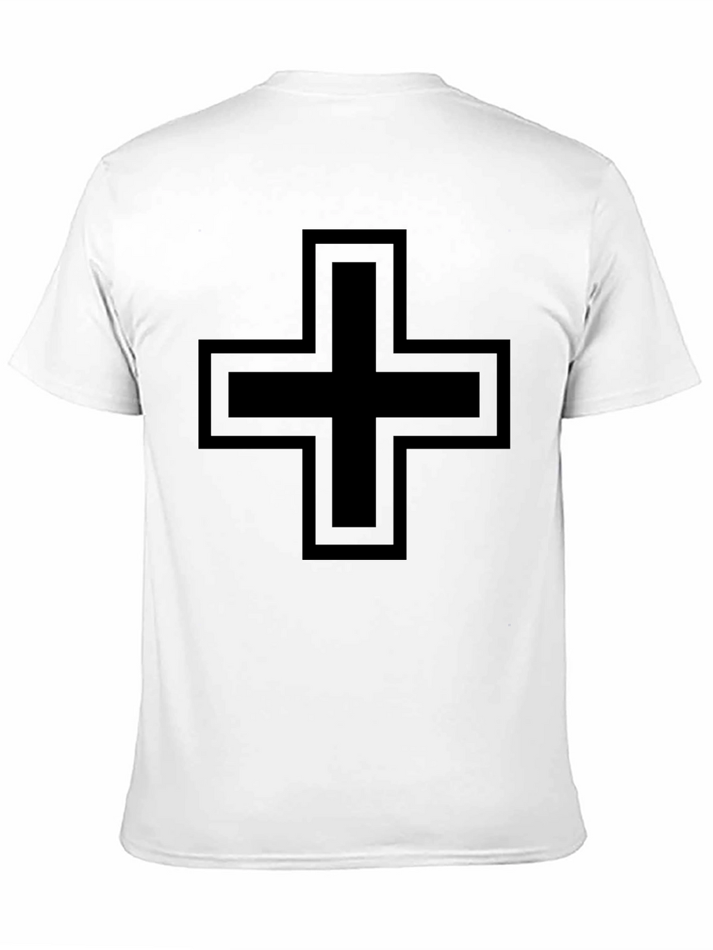 Modern Black Cross Graphic T-Shirt