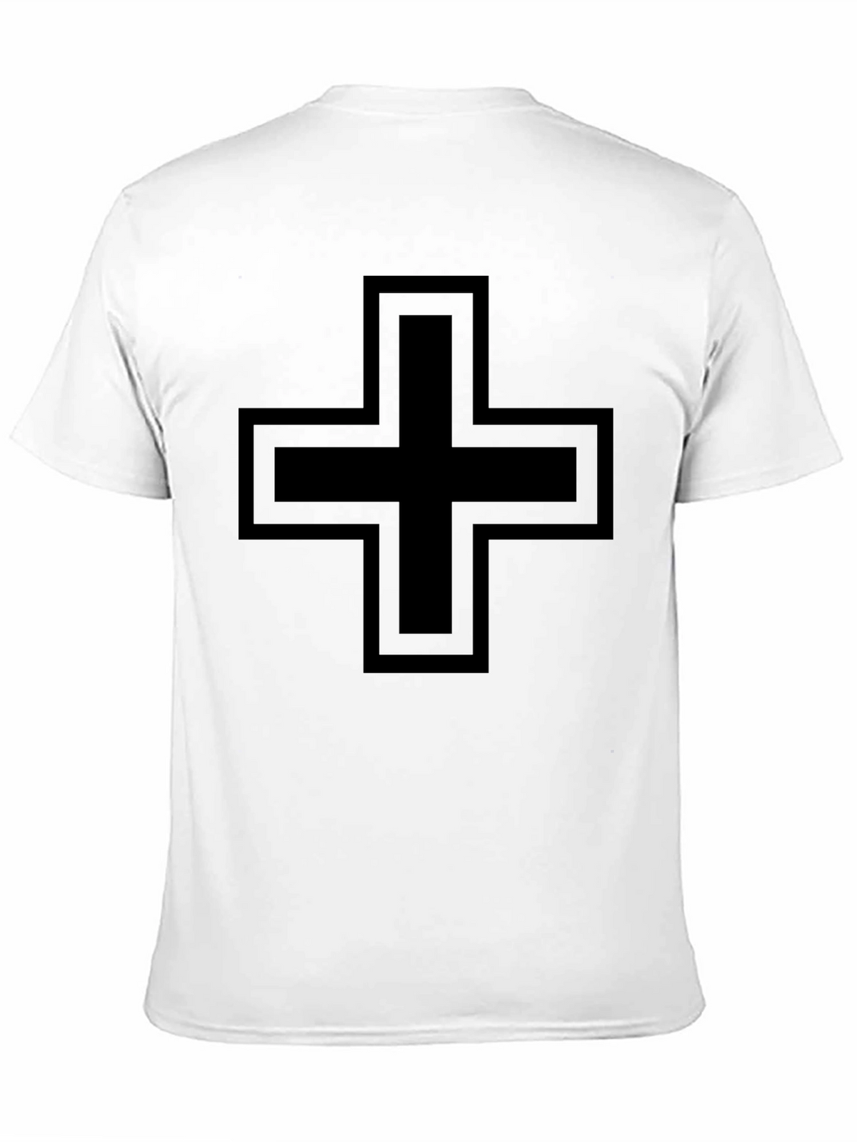 Modern Black Cross Graphic T-Shirt