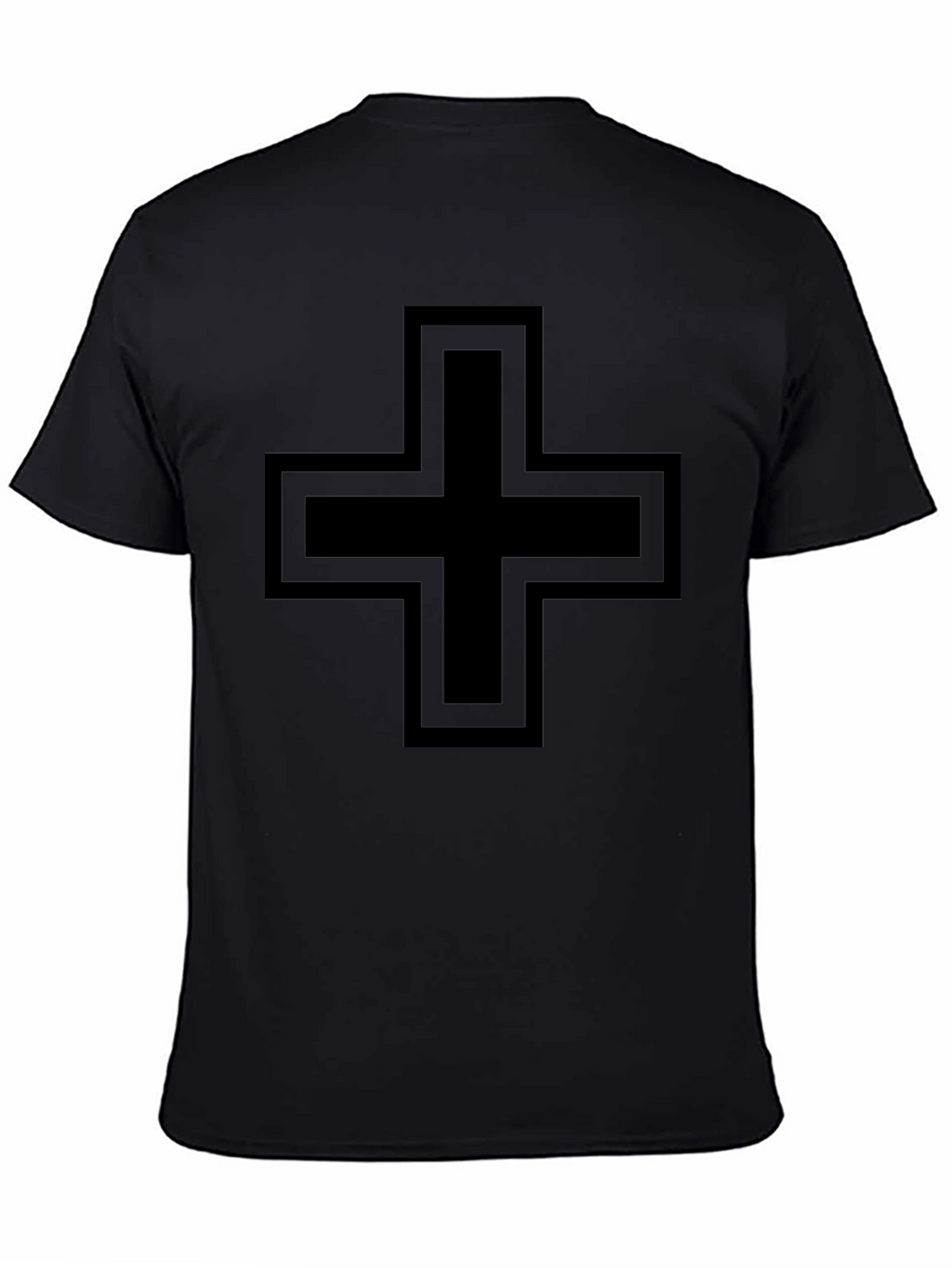Modern Black Cross Graphic T-Shirt