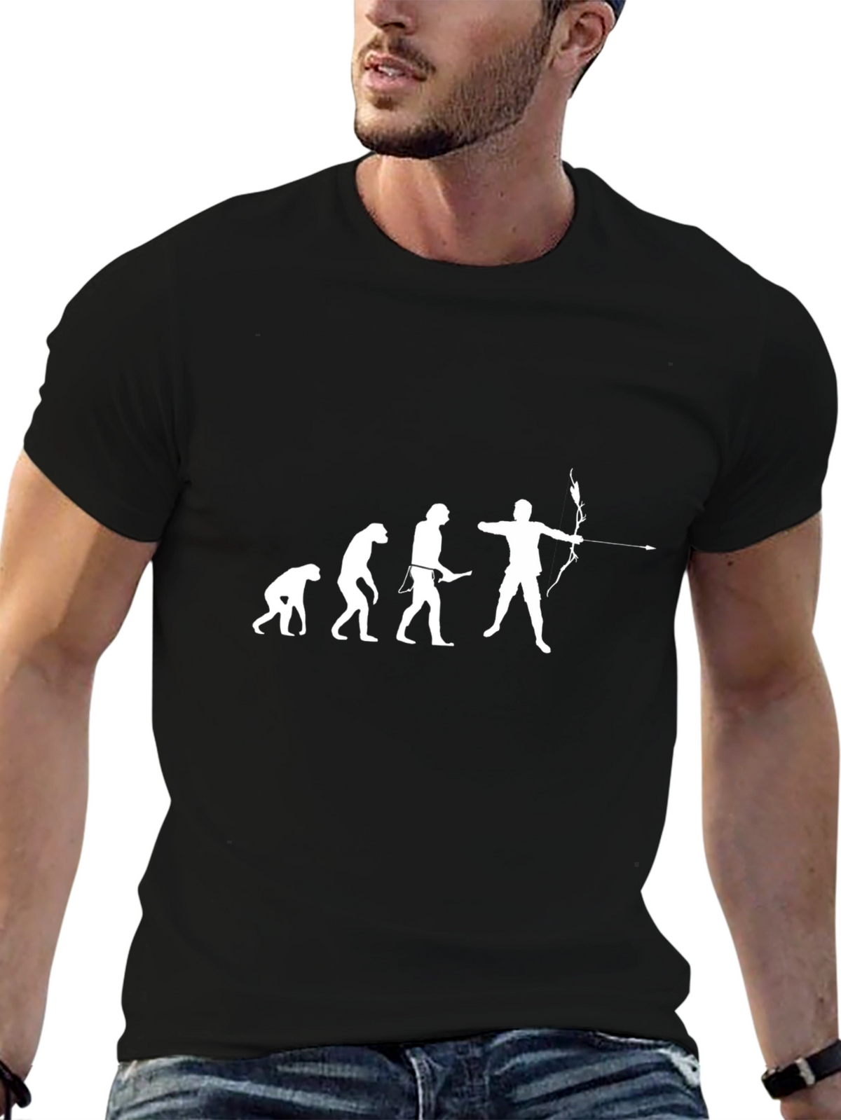 Evolution of Archery Black T-Shirt