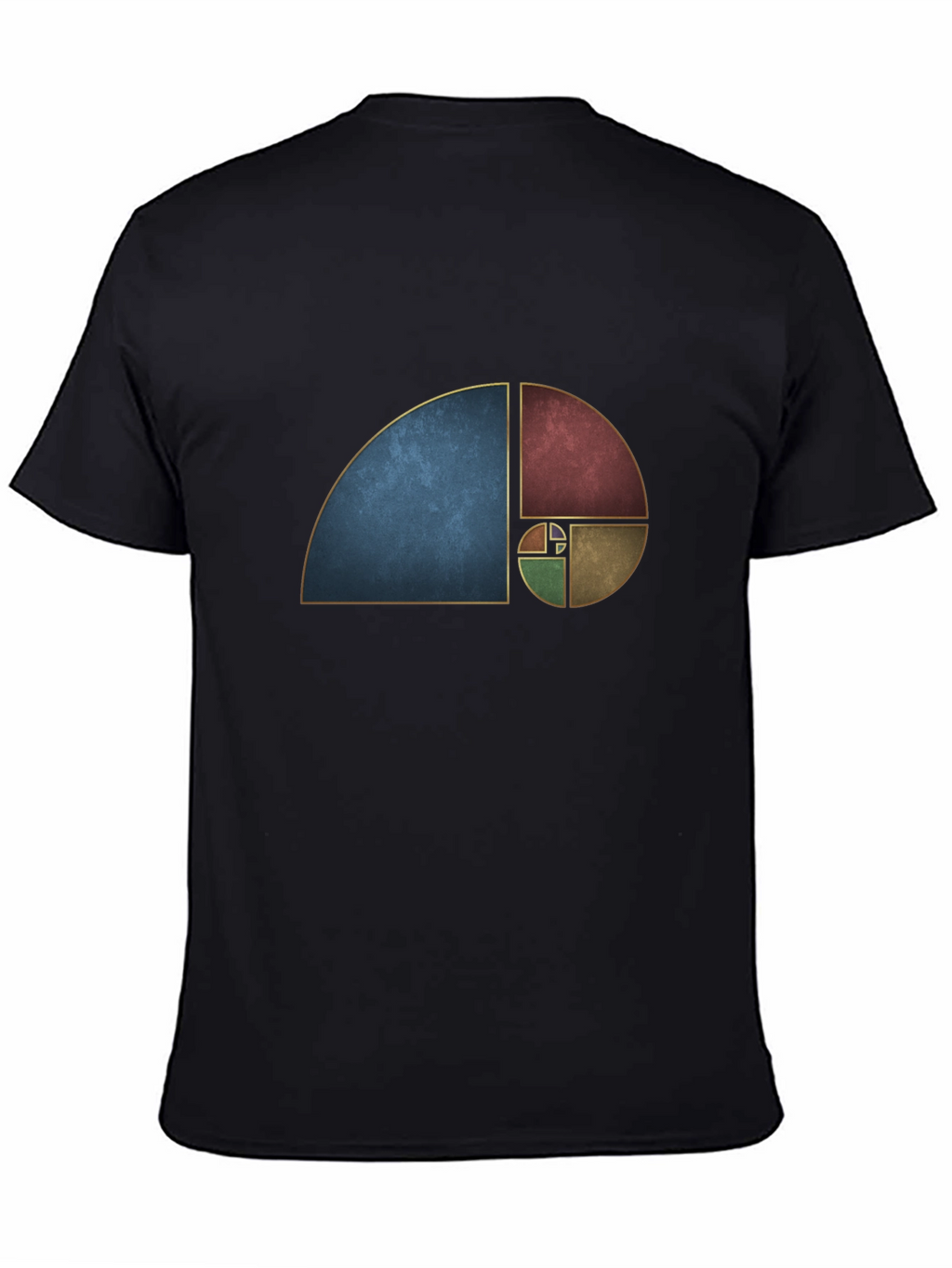 Golden Ratio Black Tee - Geometric Art T-Shirt