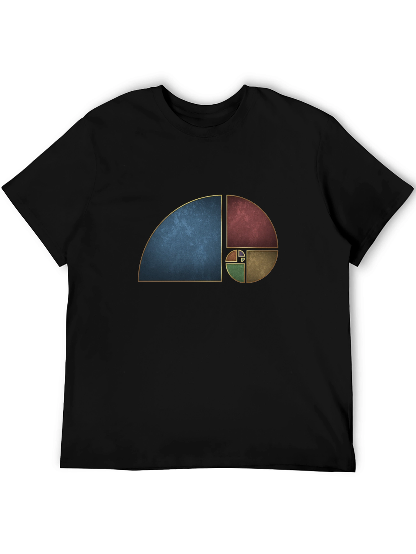 Golden Ratio Black Tee - Geometric Art T-Shirt