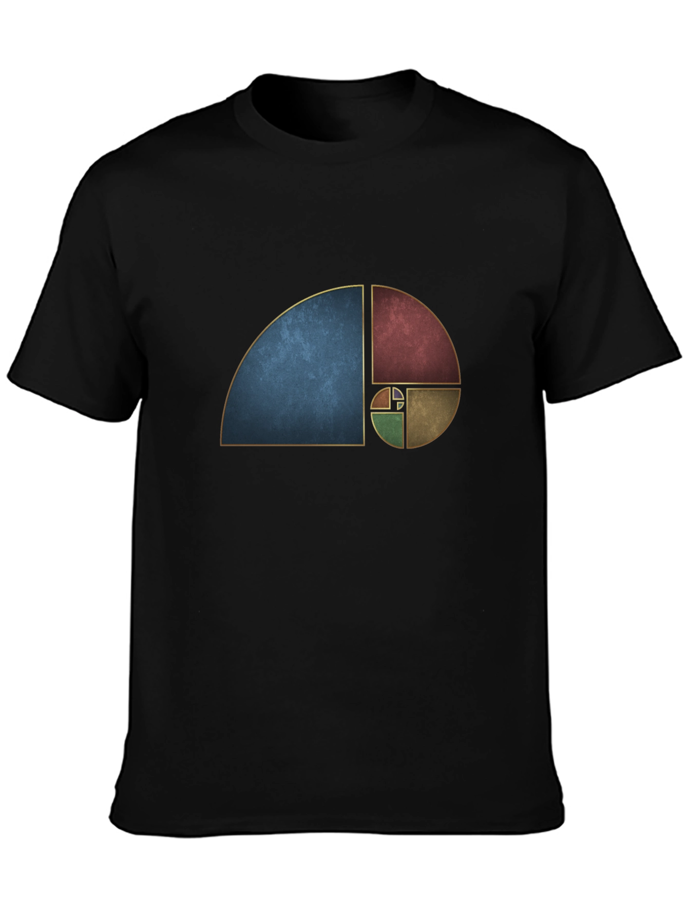 Golden Ratio Black Tee - Geometric Art T-Shirt