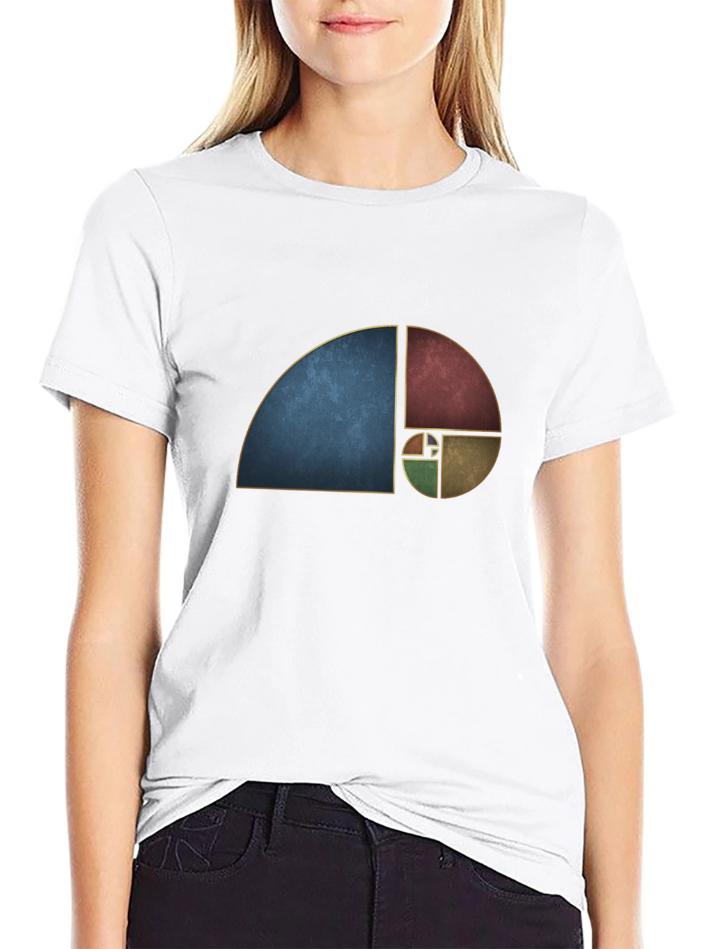 Golden Ratio Black Tee - Geometric Art T-Shirt