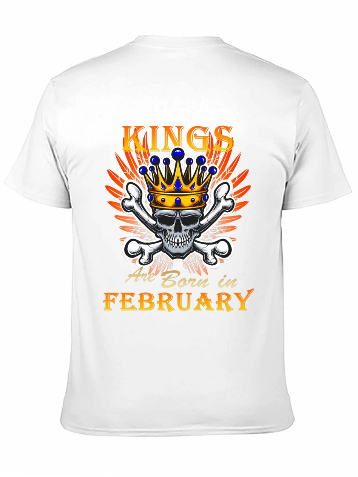 King Born in February Skull Graphic Tee