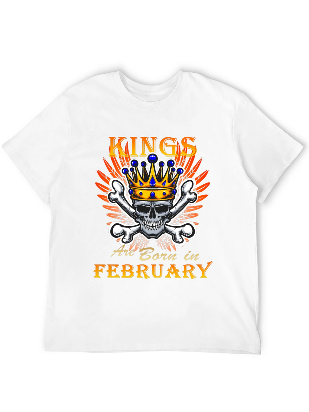 King Born in February Skull Graphic Tee