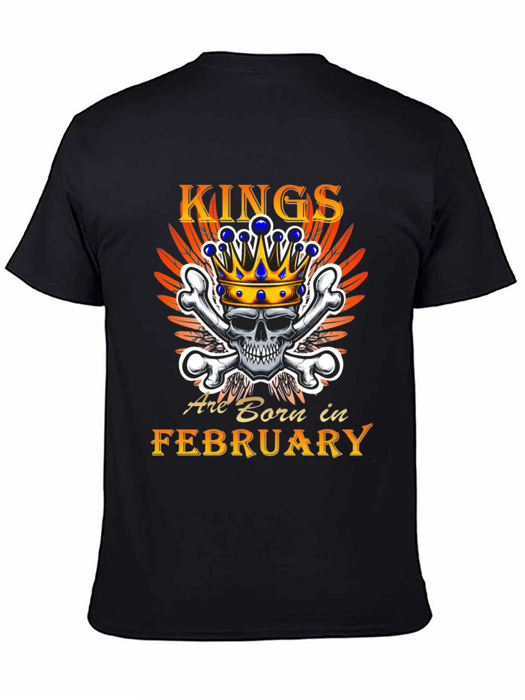 King Born in February Skull Graphic Tee