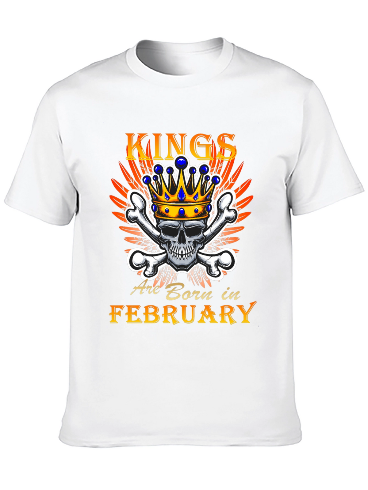 King Born in February Skull Graphic Tee