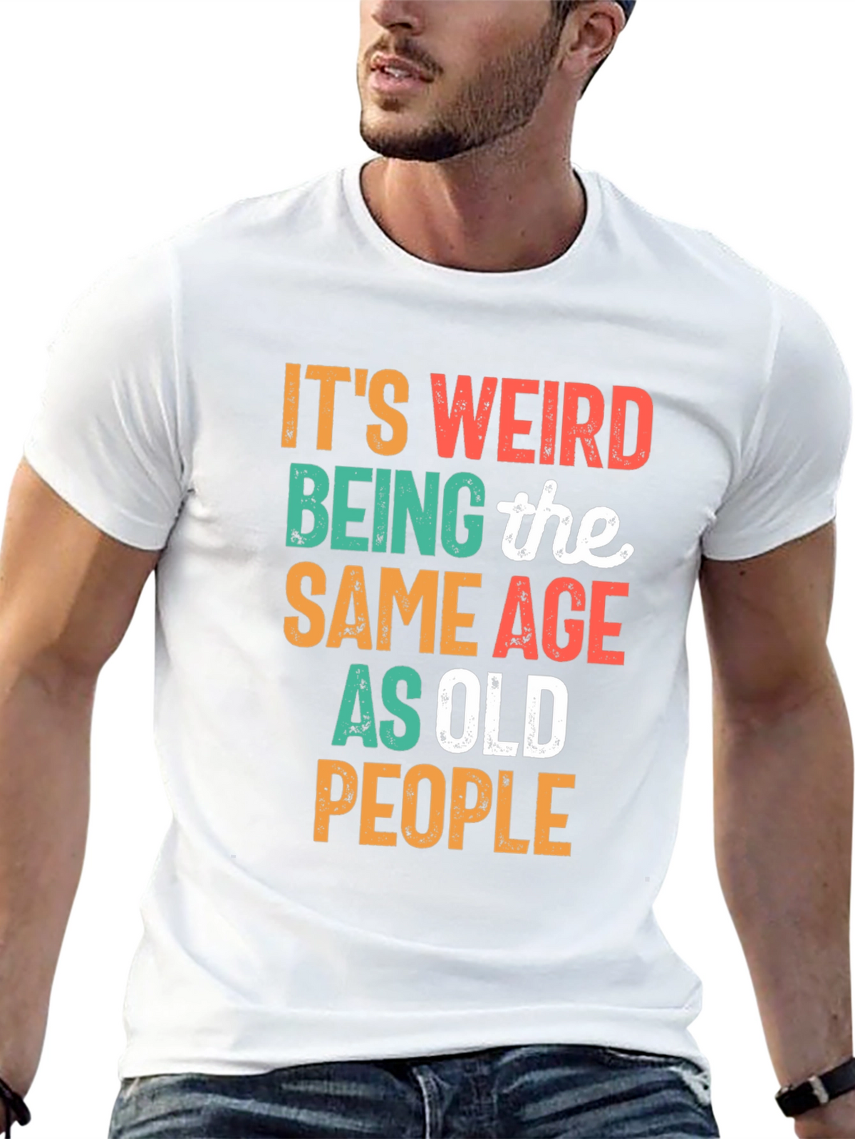 Funny Age Humor Black Graphic T-Shirt