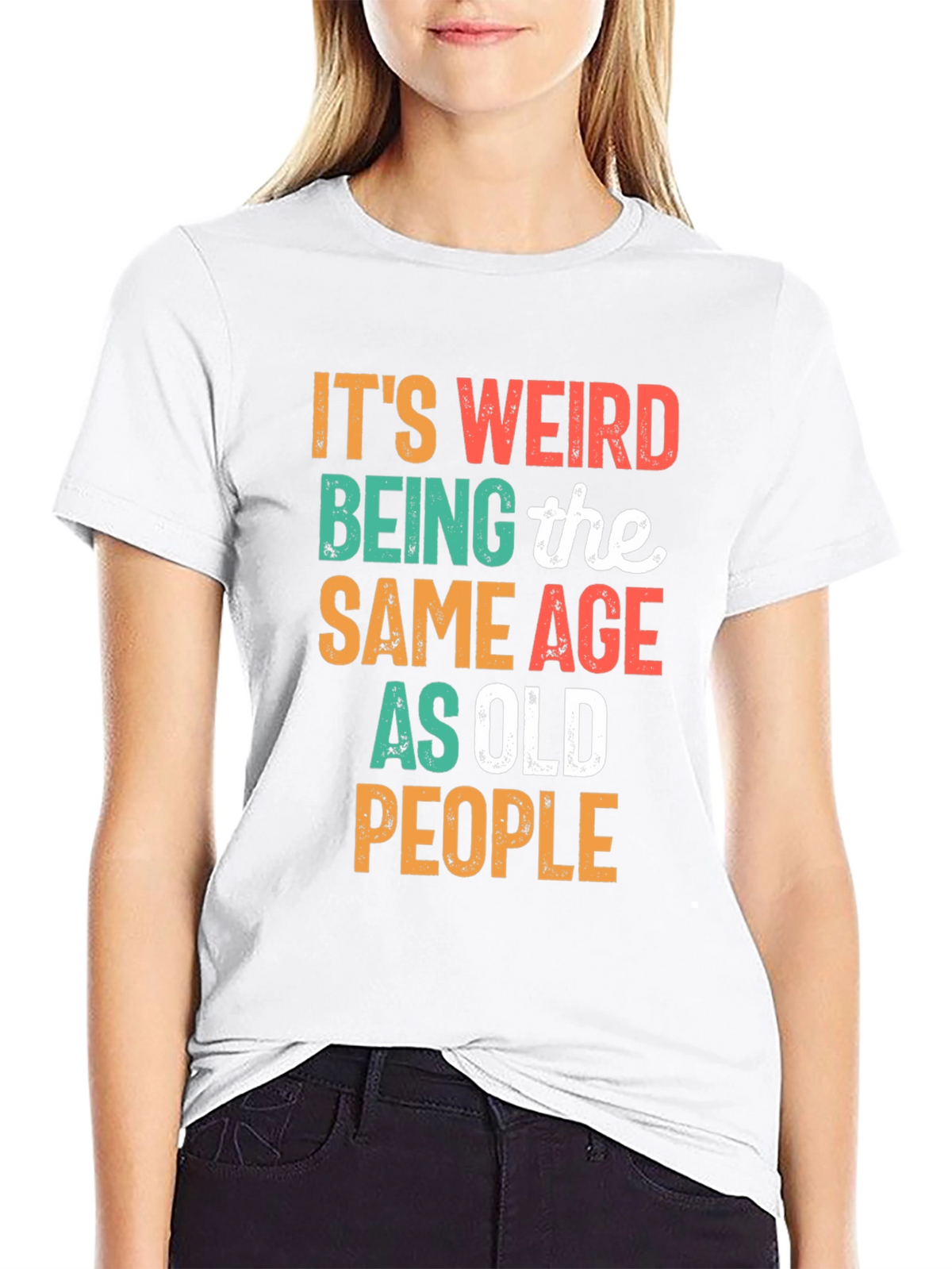Funny Age Humor Black Graphic T-Shirt